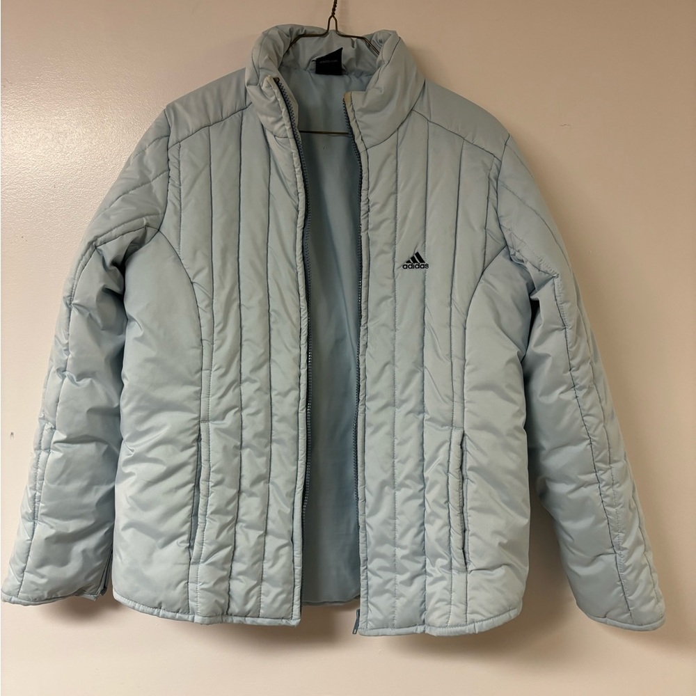 Adidas Light Blue Puffer Coat